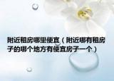 附近租房哪里便宜（附近哪有租房子的哪个地方有便宜房子一个）