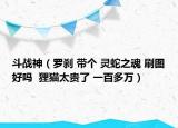 斗战神（罗刹 带个 灵蛇之魂 刷图好吗  狸猫太贵了 一百多万）