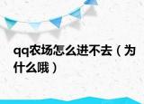 qq农场怎么进不去（为什么哦）