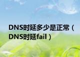 DNS时延多少是正常（DNS时延fail）