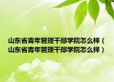 山东省青年管理干部学院怎么样（山东省青年管理干部学院怎么样）