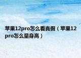 苹果12pro怎么看真假（苹果12pro怎么量身高）