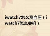 iwatch7怎么测血压（iwatch7怎么关机）