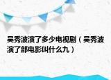 吴秀波演了多少电视剧（吴秀波演了部电影叫什么九）