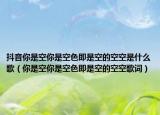 抖音你是空你是空色即是空的空空是什么歌（你是空你是空色即是空的空空歌词）