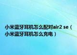 小米蓝牙耳机怎么配对air2 se（小米蓝牙耳机怎么充电）