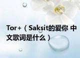 Tor+（Saksit的爱你 中文歌词是什么）