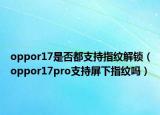 oppor17是否都支持指纹解锁（oppor17pro支持屏下指纹吗）