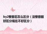 by2整容后怎么区分（没整容前好区分现在不好区分）