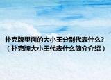 扑克牌里面的大小王分别代表什么?（扑克牌大小王代表什么简介介绍）