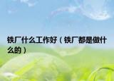 铁厂什么工作好（铁厂都是做什么的）