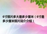 6寸照片多大是多少厘米（6寸是多少厘米照片简介介绍）