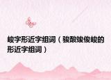 峻字形近字组词（骏酸竣俊峻的形近字组词）