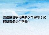 汉语拼音字母共多少个字母（汉族拼音多少个字母）