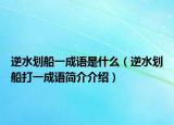逆水划船一成语是什么（逆水划船打一成语简介介绍）