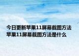 今日更新苹果11屏幕截图方法 苹果11屏幕截图方法是什么