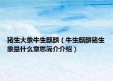 猪生大象牛生麒麟（牛生麒麟猪生象是什么意思简介介绍）