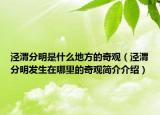 泾渭分明是什么地方的奇观（泾渭分明发生在哪里的奇观简介介绍）