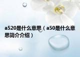 a520是什么意思（a50是什么意思简介介绍）