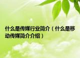 什么是传媒行业简介（什么是移动传媒简介介绍）