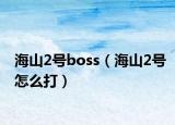 海山2号boss（海山2号怎么打）