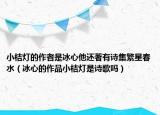 小桔灯的作者是冰心他还著有诗集繁星春水（冰心的作品小桔灯是诗歌吗）