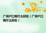 广州户口有什么好处（广州户口有什么好处）
