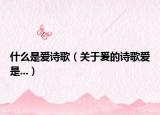 什么是爱诗歌（关于爰的诗歌爱是...）