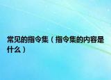 常见的指令集（指令集的内容是什么）