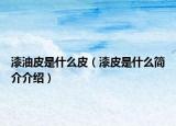 漆油皮是什么皮（漆皮是什么简介介绍）
