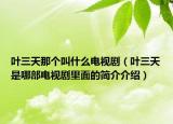叶三天那个叫什么电视剧（叶三天是哪部电视剧里面的简介介绍）
