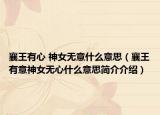 襄王有心 神女无意什么意思（襄王有意神女无心什么意思简介介绍）