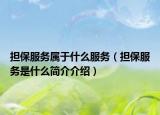 担保服务属于什么服务（担保服务是什么简介介绍）