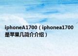 iphoneA1700（iphonea1700是苹果几简介介绍）