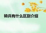 骑兵有什么区别介绍