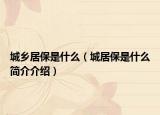 城乡居保是什么（城居保是什么简介介绍）