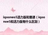 iqooneo5活力版和普通（iqoonoe5和活力版有什么区别）