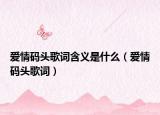 爱情码头歌词含义是什么（爱情码头歌词）