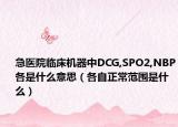 急医院临床机器中DCG,SPO2,NBP各是什么意思（各自正常范围是什么）