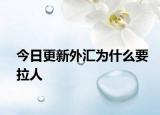 今日更新外汇为什么要拉人