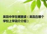 吴磊中学在哪里读（吴磊在哪个学校上学简介介绍）