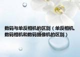 数码与单反相机的区别（单反相机,数码相机和数码摄像机的区别）