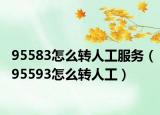 95583怎么转人工服务（95593怎么转人工）