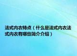 法式内衣特点（什么是法式内衣法式内衣有哪些简介介绍）
