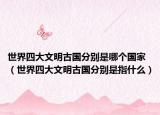 世界四大文明古国分别是哪个国家（世界四大文明古国分别是指什么）