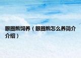 眼圈熊饲养（眼圈熊怎么养简介介绍）