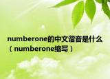 numberone的中文谐音是什么（numberone缩写）