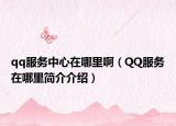 qq服务中心在哪里啊（QQ服务在哪里简介介绍）