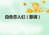 白色恋人们（歌词）