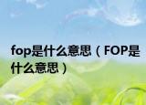 fop是什么意思（FOP是什么意思）